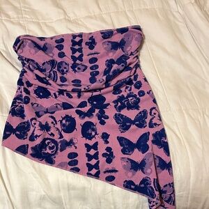 urban outfitters butterfly tube top